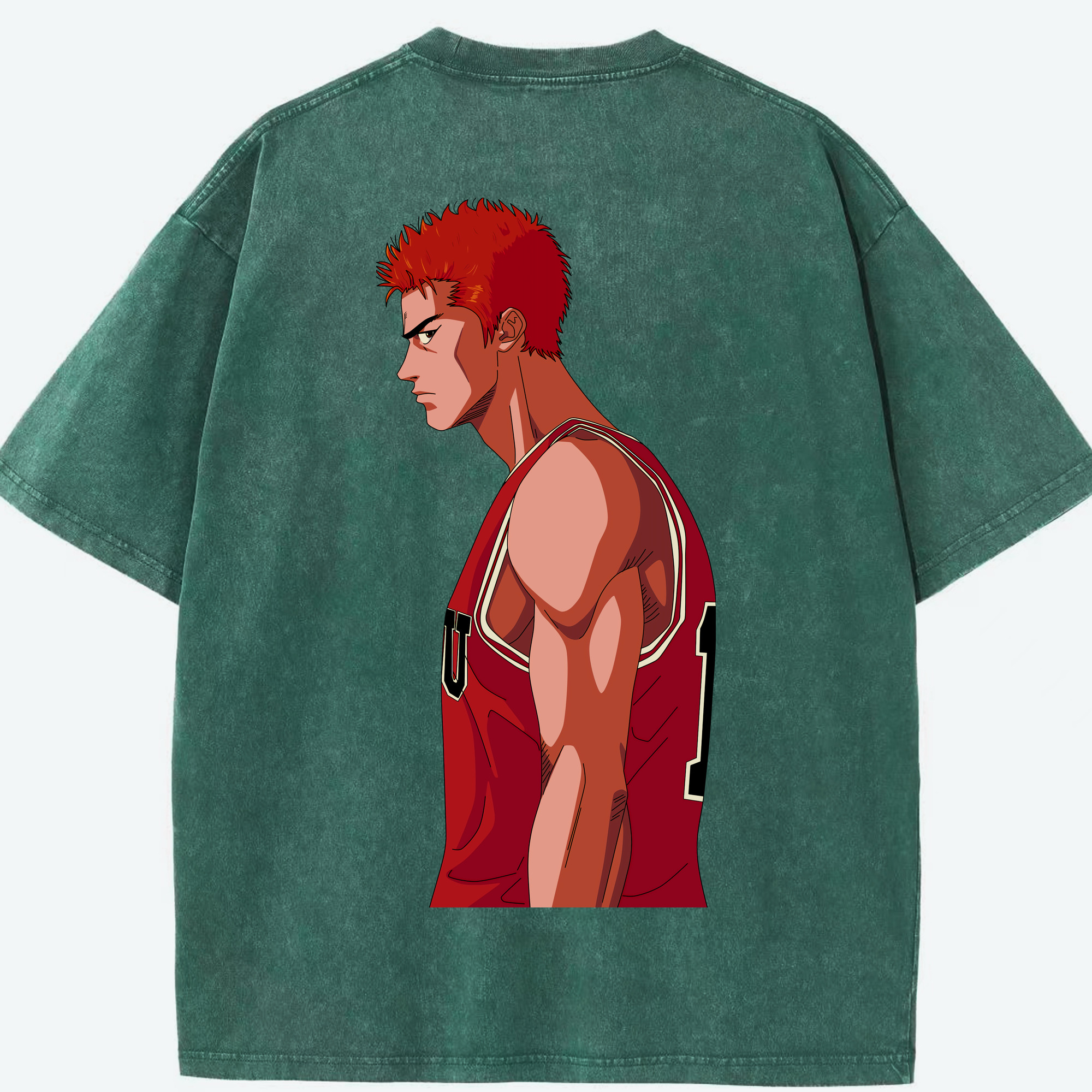 （画像用） SLAM DUNK／スラムダンク 綿100% ヴィンテージ風 半袖Tシャツ（背面プリント）